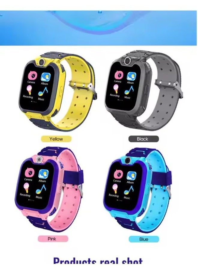 Kids Smart Watch Phone Music Smart Wrist Watch for 3-12 Year Old Boys Girls with Camera Sim Card Slot Touch Screen Game Watch Outdoor Activities Toys Childrens Day Gift