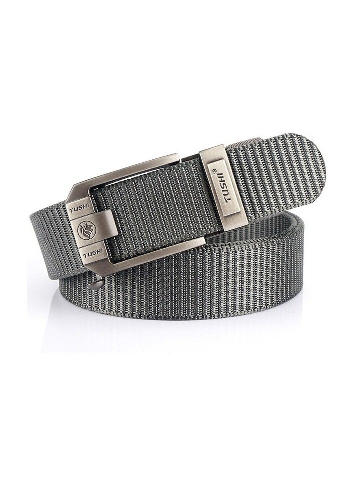 One Land Men's Casual Handlone Nylon Automatic Belt Colour:Gray Body:Standard