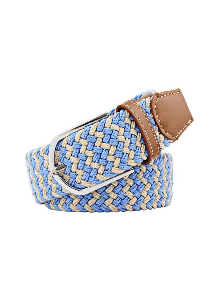 One Land Fabric Belt Colour:Beige - blue Body:128 cm