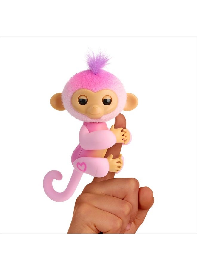 2023 New Interactive Baby Monkey Reacts to Touch – 70+ Sounds & Reactions – Harmony (Pink)