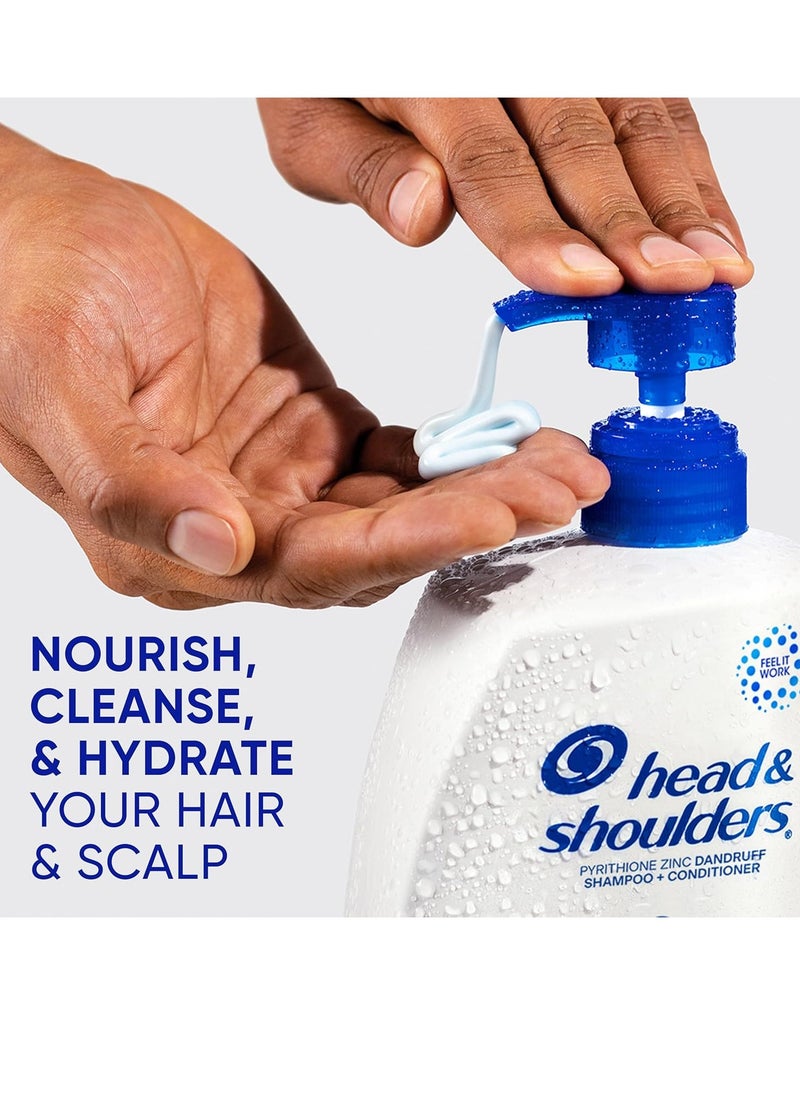 Head & Shoulders 2-in-1 Classic Clean Anti-Dandruff Shampoo & Conditioner Twin Pack, Paraben-Free, Color-Safe, Fresh Scent, 32.1 Fl Oz (Set of 2)