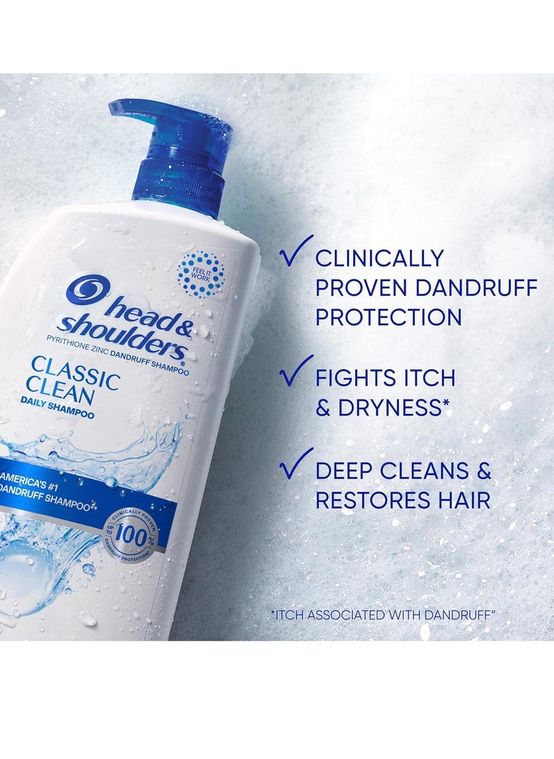 Head & Shoulders 2-in-1 Classic Clean Anti-Dandruff Shampoo & Conditioner Twin Pack, Paraben-Free, Color-Safe, Fresh Scent, 32.1 Fl Oz (Set of 2)
