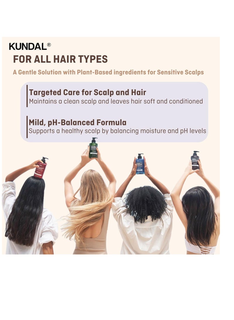 KUNDAL Natural Shampoo and Conditioner Set [Baby Powder] - Korean Hair Care, Long Lasting Fragrance, Moisturize, Nourish, Frizz Control, Argan & Macadamia Oil, Sulfate-Free 16.9fl oz (Pack of 2)