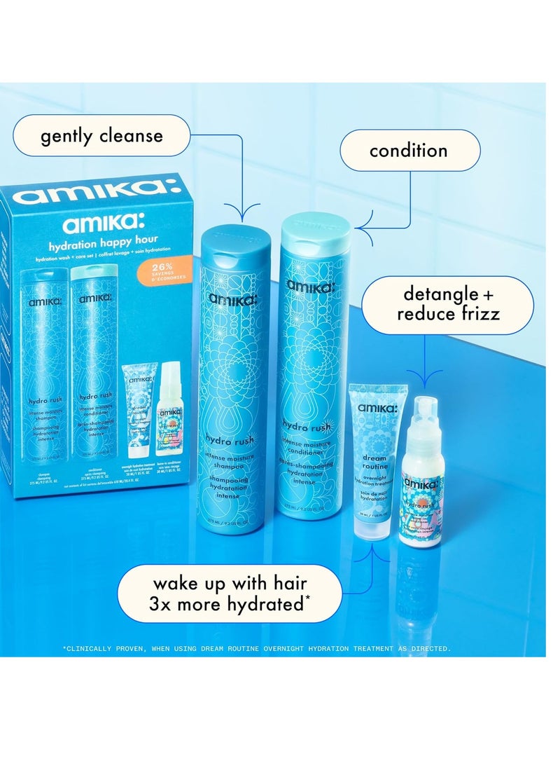 amika hydration happy hour wash + care set