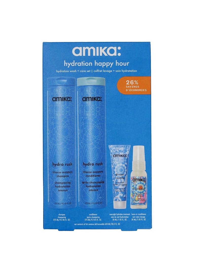 amika hydration happy hour wash + care set