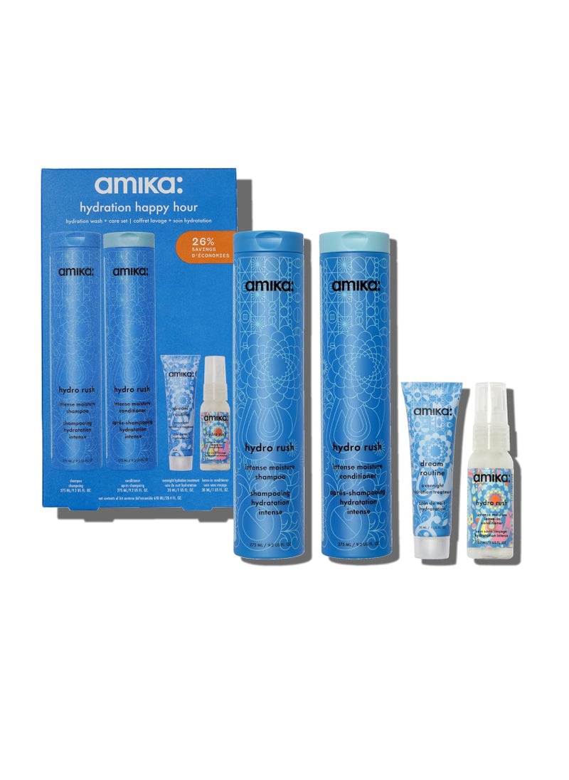 amika hydration happy hour wash + care set