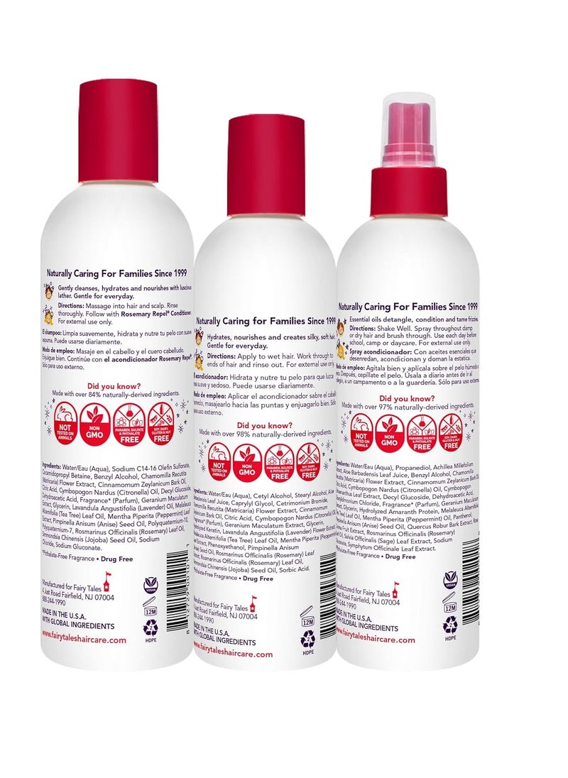 Fairy Tales Rosemary Repel Shampoo 12oz, Conditioner 8oz, & Conditioning Spray 8oz TRIO Set