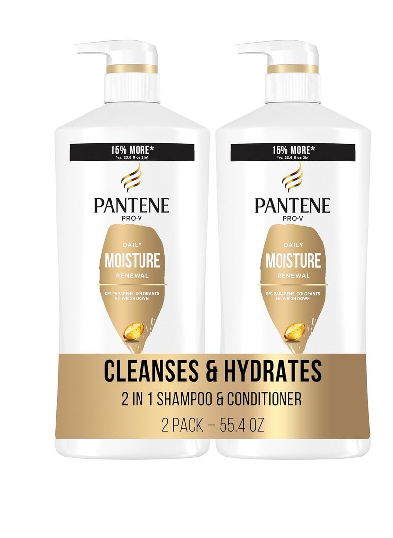 Pantene Pro-V Nutrients Shampoo and Conditioner Set for Dry, Color-Treated Hair Provides Long-Lasting Nourishment, Hydration, and Softness, Antioxidant-Rich, 2 Count