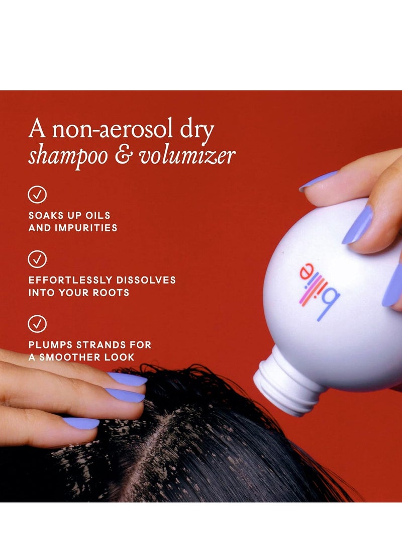Billie Floof Dry Shampoo - Non-Aerosol Volumizing Powder - For Dark Hair - 1.2 oz
