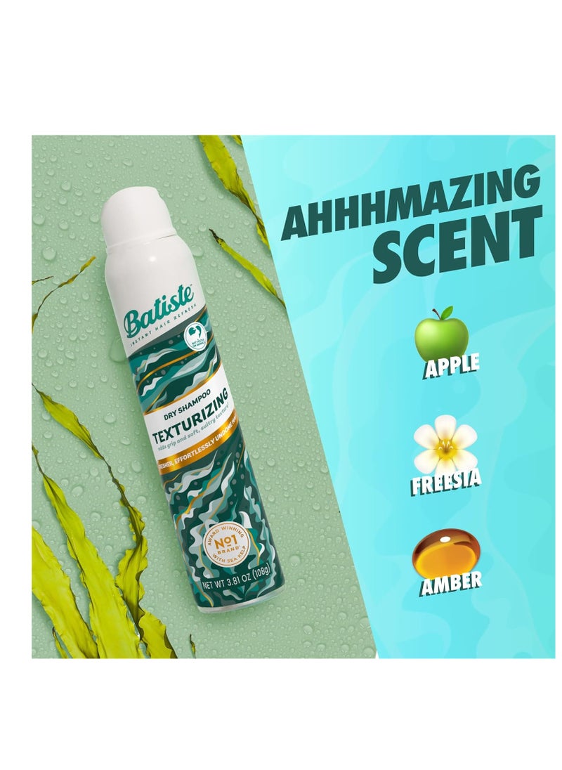 Batiste Texturizing Dry Shampoo, refresh and add grit and texture for beachy tousled hair 3.81OZ