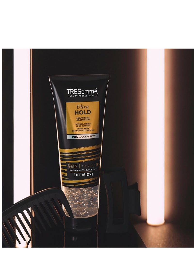 TRESemmé Hair Gel Ultra Hold No Crunch 24H Frizz Control Alcohol-Free 9 oz