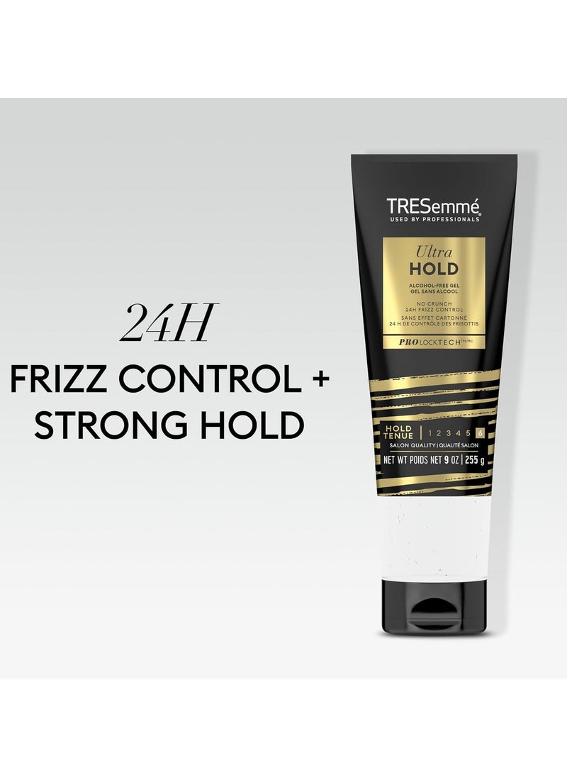 TRESemmé Hair Gel Ultra Hold No Crunch 24H Frizz Control Alcohol-Free 9 oz