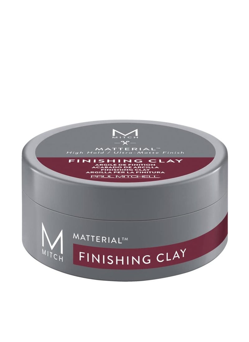 MITCH by Paul Mitchell Matterial Finishing Clay for Men, High Hold, Ultra-Matte Finish, For All Hair Types, 3 oz.