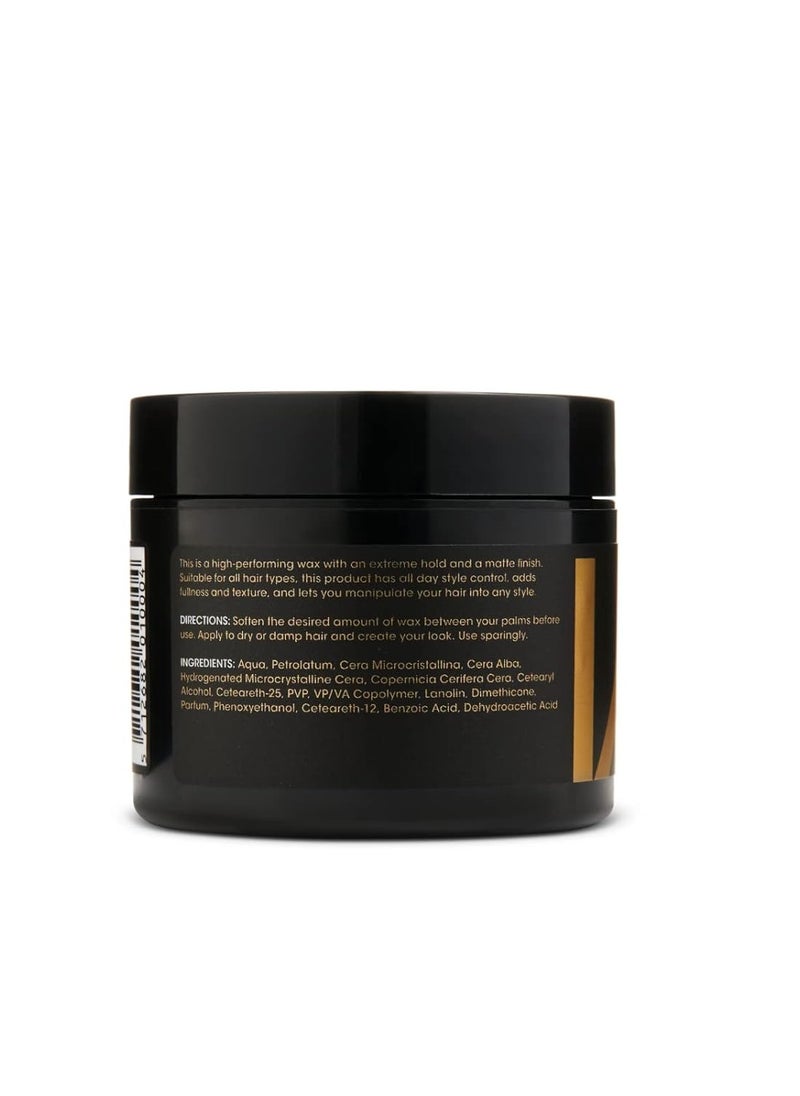 By Vilain Gold Digger Hair Wax - Super Strong Hold Matte Finish Clean Cut Look Long Lasting Hair Pomade Easy to Style for Fullness & Texture Smoothing & Slick Hair Molding Wax Paste Gel for Men 65ml
