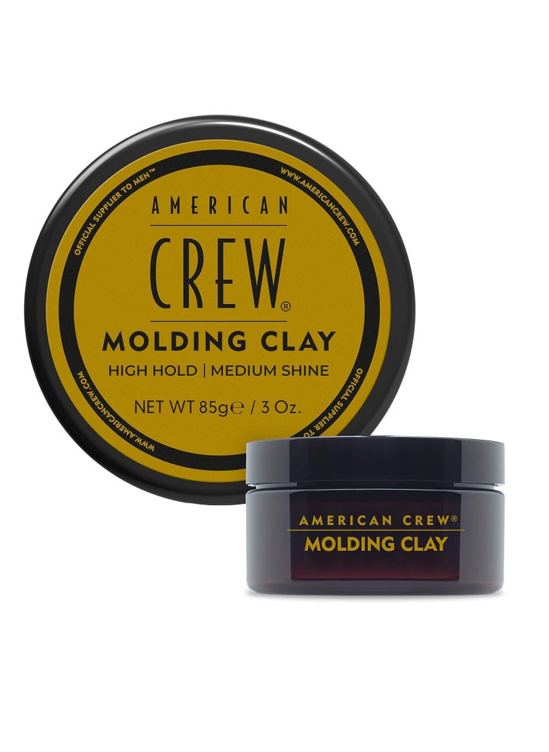 American Crew Men's Hair Molding Clay (OLD VERSION), Like Hair Gel with High Hold with Medium Shine, 3 Oz (Pack of 1)