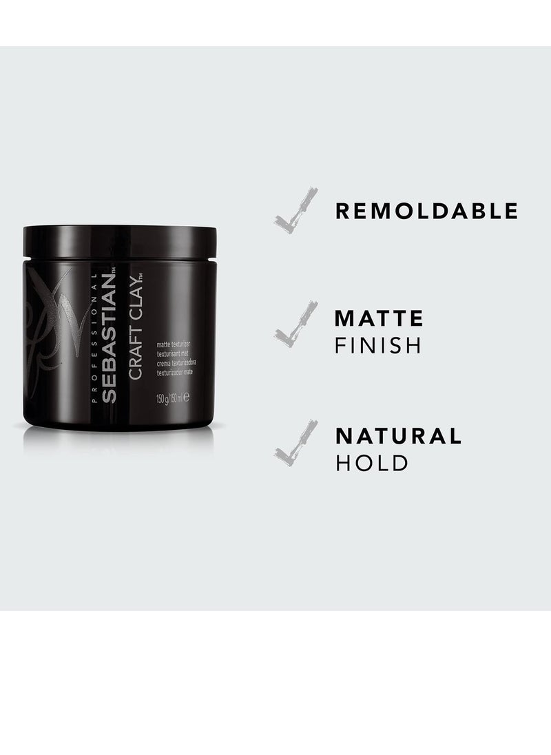 Sebastian Craft Clay, Remoldable Texturizing Hair Clay, 1.7 oz