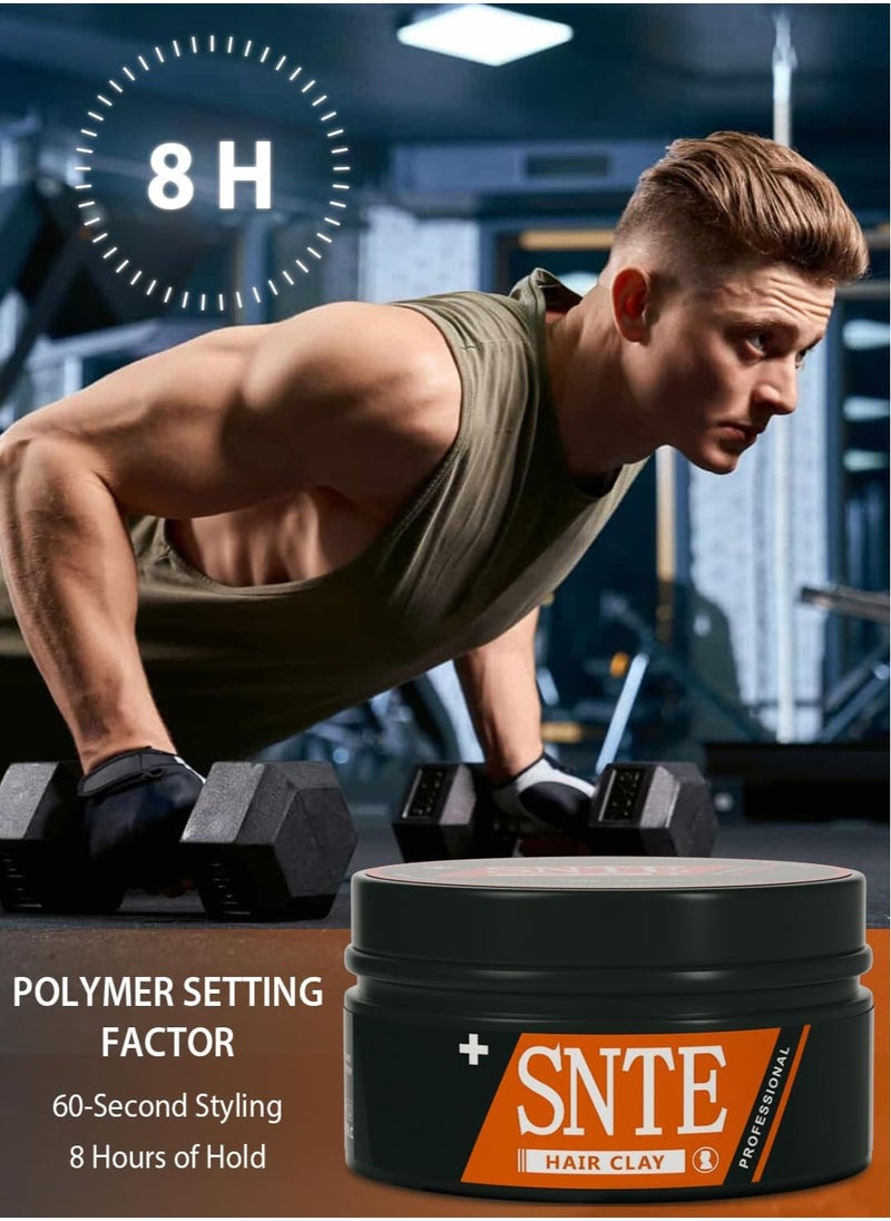 Samnyte Hair Clay, 4.2oz - natural Hair Wax for Men with Strong Hold, Matte Texture, and Premium Scent - Hair Paste for Men for Textured, Messy and Relaxed Multiple Hairstyles