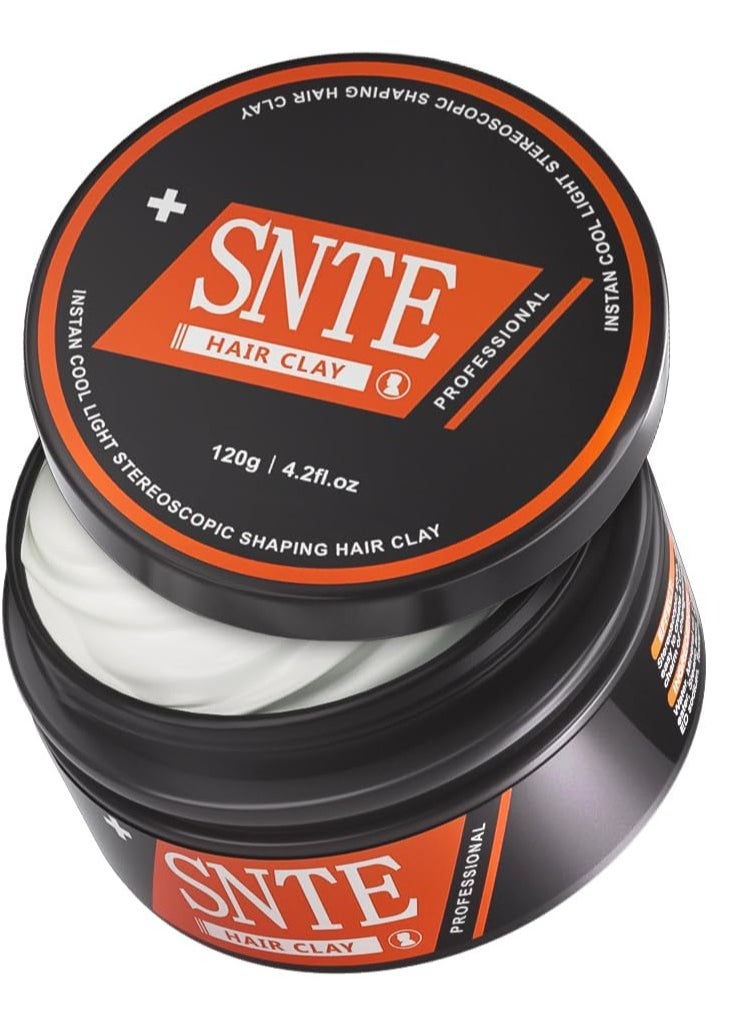 Samnyte Hair Clay, 4.2oz - natural Hair Wax for Men with Strong Hold, Matte Texture, and Premium Scent - Hair Paste for Men for Textured, Messy and Relaxed Multiple Hairstyles