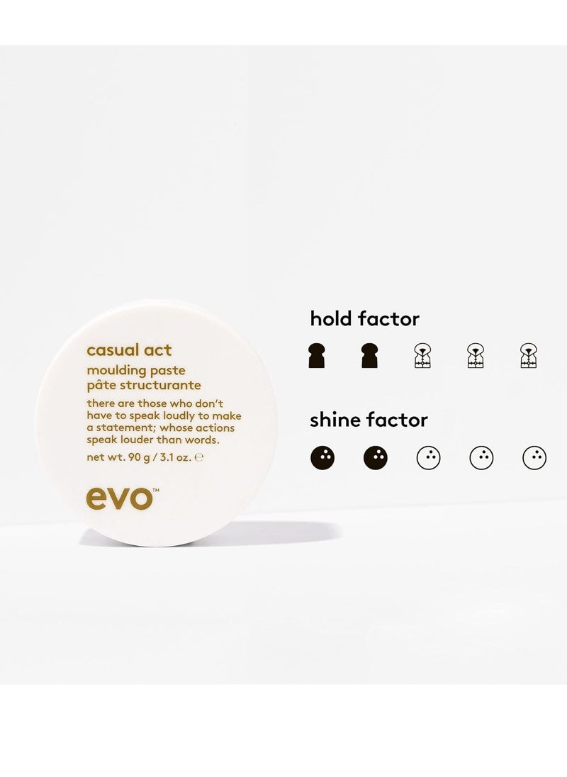 EVO Casual Act Moulding Whip - Light Firm Hold Styling Paste For All Hair Types - Improves Hair Texture