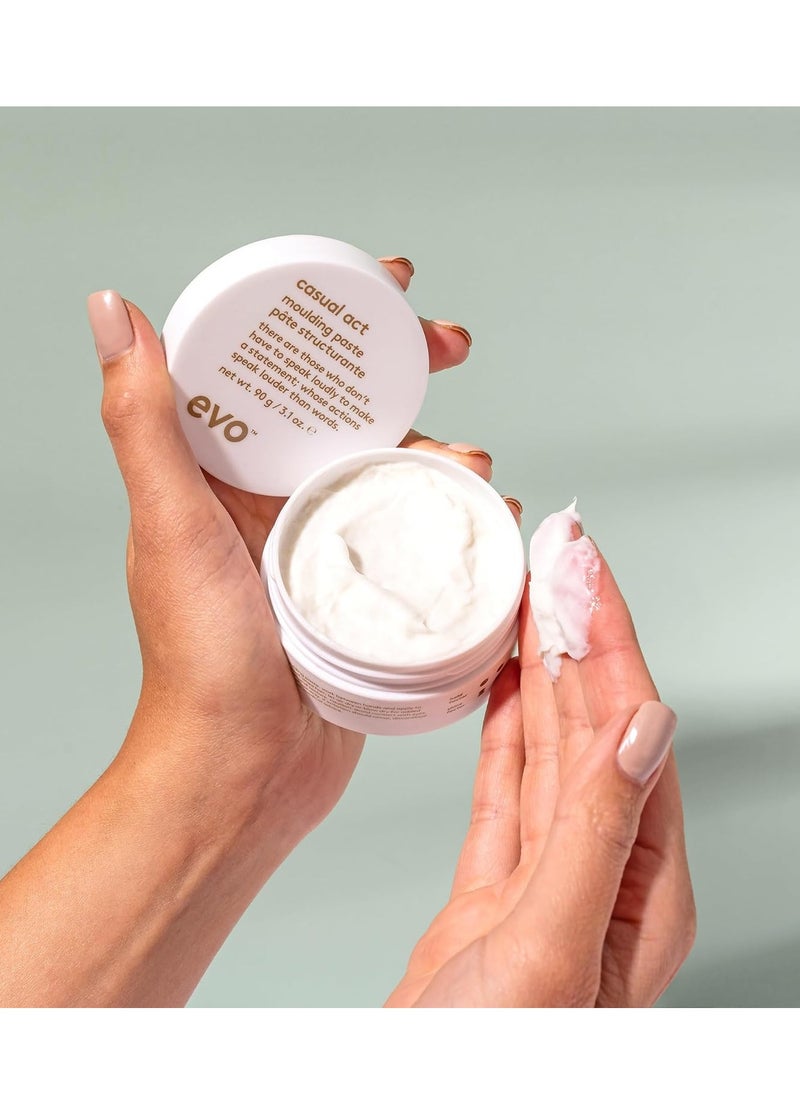 EVO Casual Act Moulding Whip - Light Firm Hold Styling Paste For All Hair Types - Improves Hair Texture