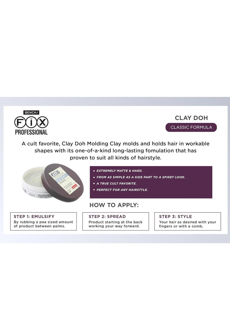 Bench Fix Hair Styling Products (Gray -Clay Doh (pack of 1))
