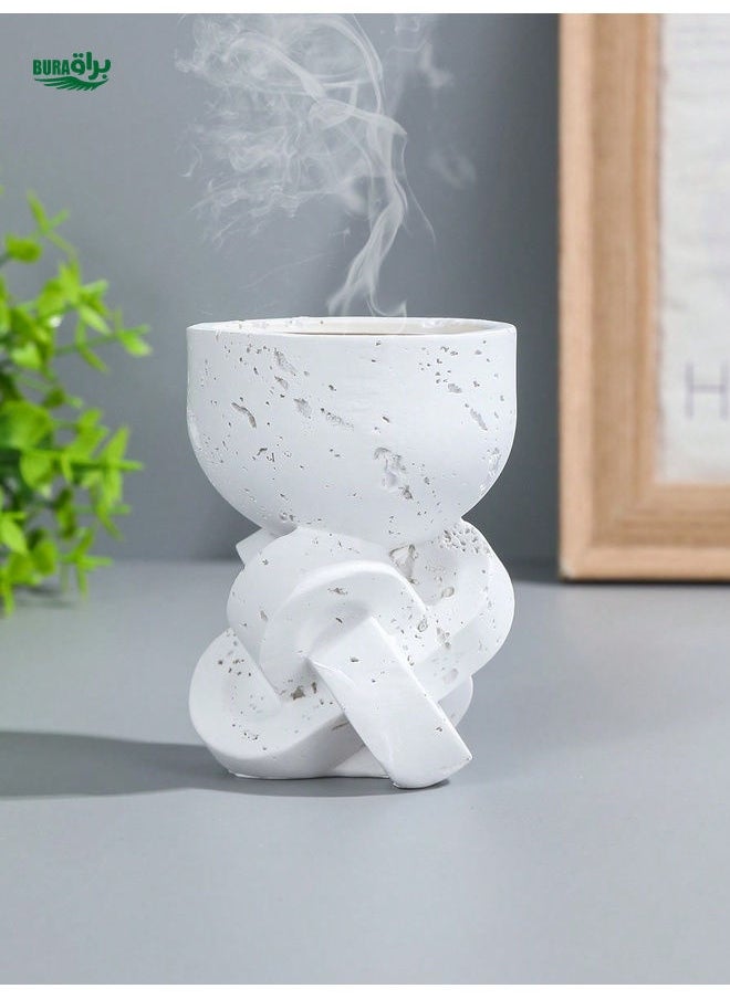 1 Simple Three-Dimensional Geometric Design Resin Incense Burner, Suitable For Home Decoration, Festival Decoration, Office Decoration And Aromatherapy, Souvenirs,Halloween,Spooky,Autumn,Christmas,Winter,Holiday,Festival