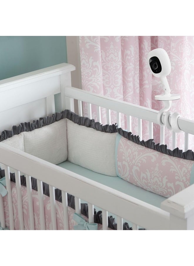 Baby Monitor Mount Compatible with Nanit Pro Smart Baby Monitor & Flex Stand, Versatile Twist Mount Without Tools or Wall Damage,Travel Baby Monitor Accessory -White