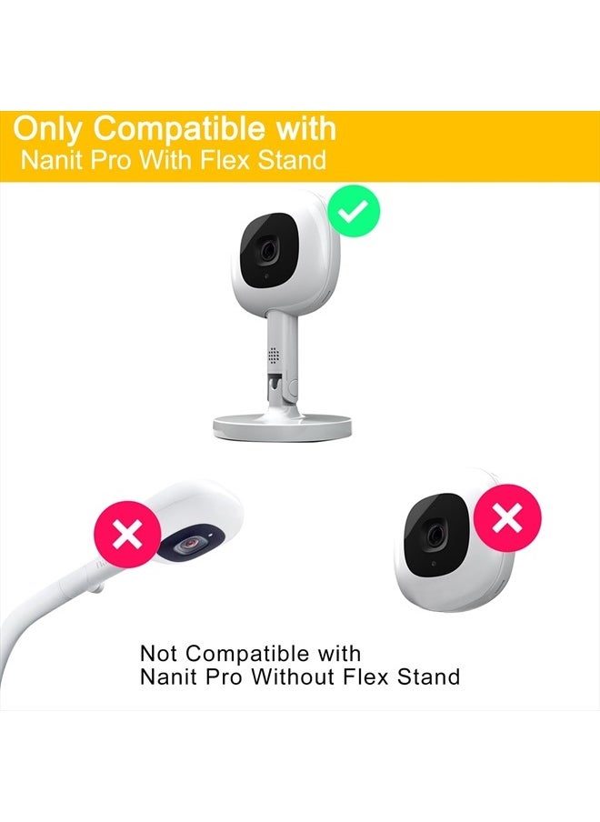 Baby Monitor Mount Compatible with Nanit Pro Smart Baby Monitor & Flex Stand, Versatile Twist Mount Without Tools or Wall Damage,Travel Baby Monitor Accessory -White