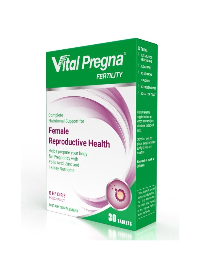 Vital Healthcare Pregna Fertility Female Reproductive Health 30 Tablets