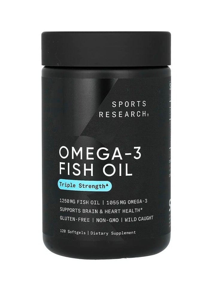 Omega-3 Fish Oil, Triple Strength, 120 Softgels