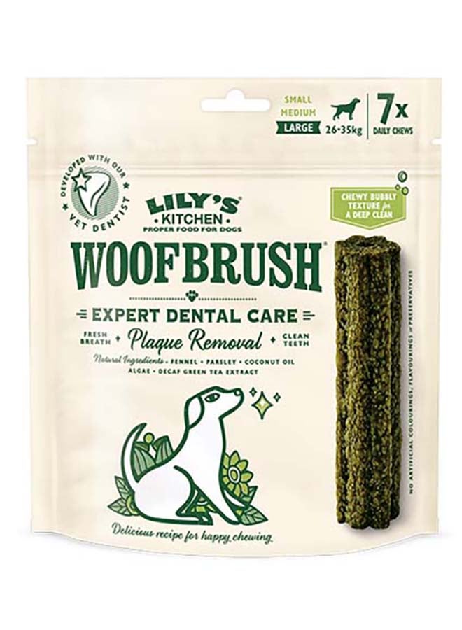 7 Piece Large Woofbrush Dental Chew Multicolour 125grams