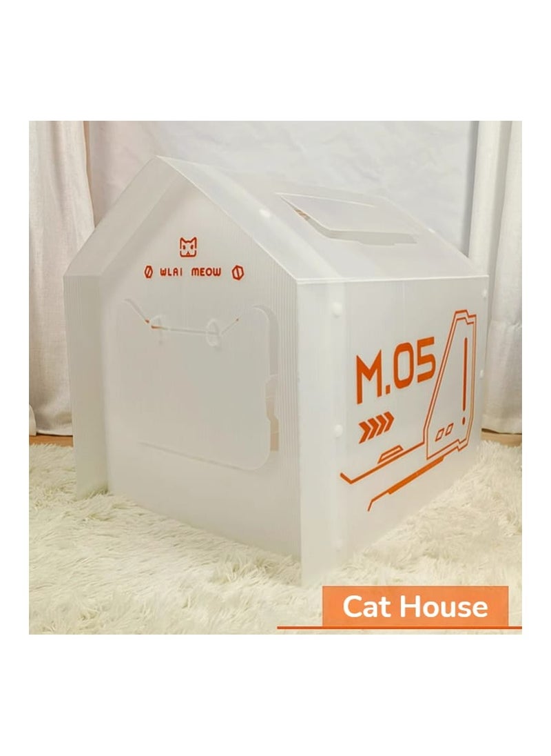 Cat Litter Box, Closed Portable Cat Sandbox, Large Leak-Proof Toilet, Indoor Cat Bedpans,