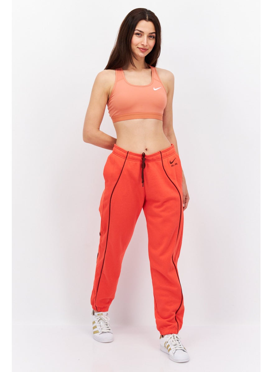 Women Standard Fit Training Track Pant, Orange