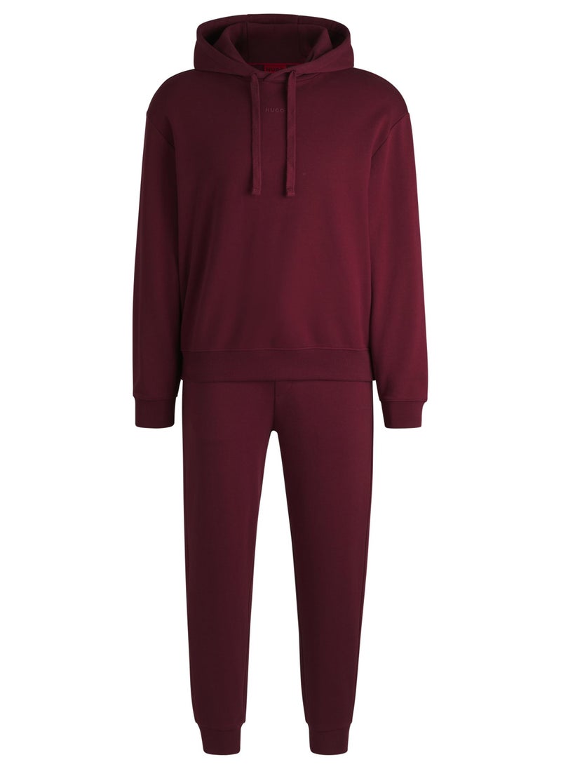 Cotton-terry tracksuit with contrast branding