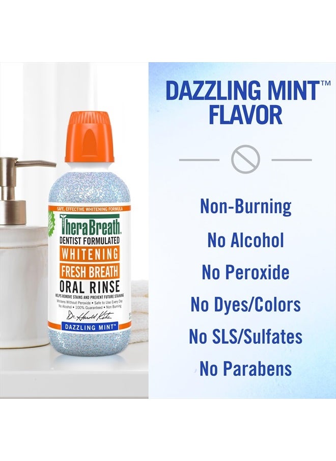 Whitening Mouthwash, Dazzling Mint, Dentist Formulated, 16 Fl Oz (2-Pack)