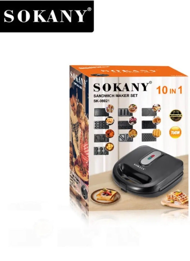 Sokany 10 IN 1 Sandwich Maker SK-08021