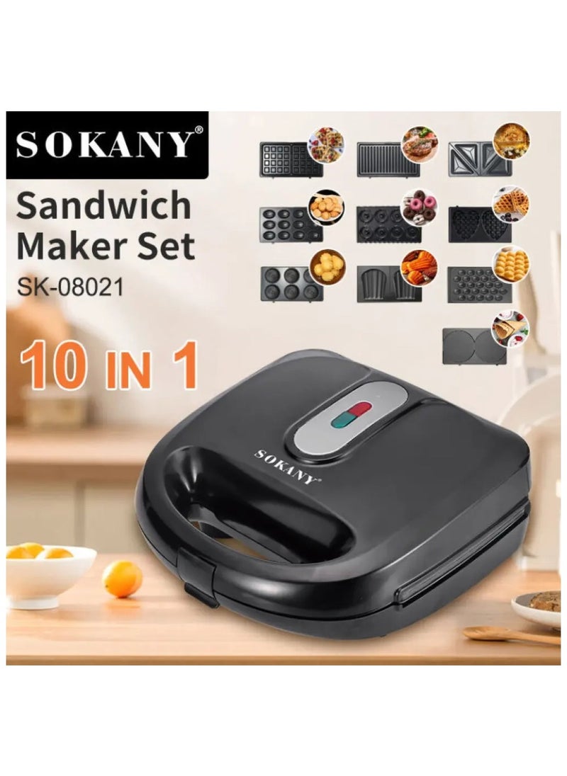 Sokany 10 IN 1 Sandwich Maker SK-08021