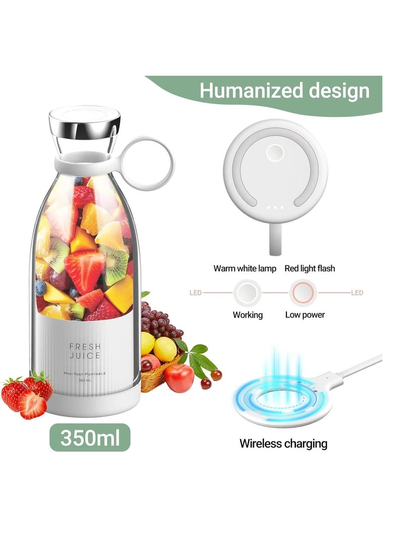 USB Electric Safety Juicer Cup Fruit Juice mixer Mini Portable Rechargeable Mixing Crush Ice Blender Mixer 350ml Water Bottle