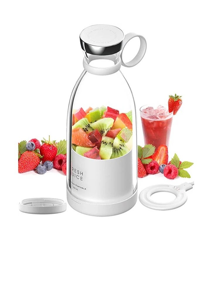 USB Electric Safety Juicer Cup Fruit Juice mixer Mini Portable Rechargeable Mixing Crush Ice Blender Mixer 350ml Water Bottle