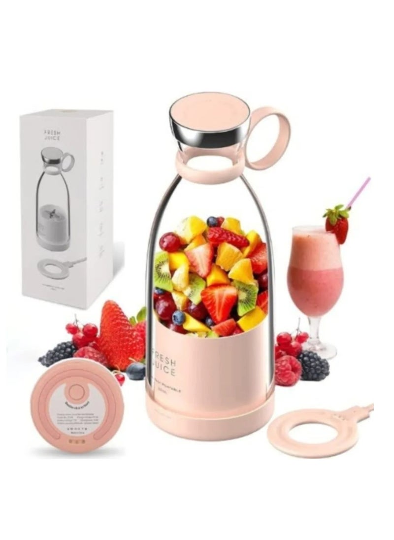 USB Electric Safety Juicer Cup Fruit Juice mixer Mini Portable Rechargeable Mixing Crush Ice Blender Mixer 350ml Water Bottle