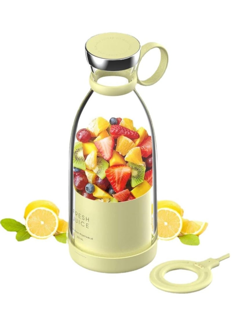 USB Electric Safety Juicer Cup Fruit Juice mixer Mini Portable Rechargeable Mixing Crush Ice Blender Mixer 350ml Water Bottle