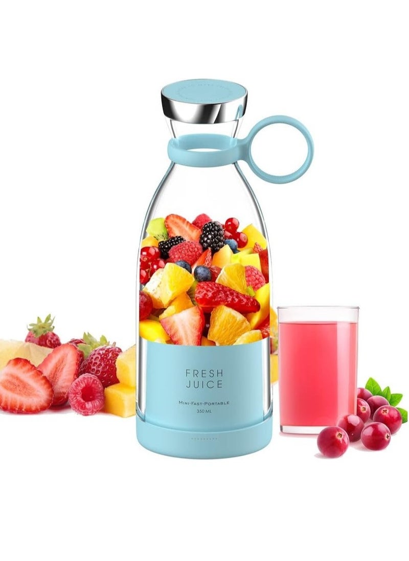 USB Electric Safety Juicer Cup Fruit Juice mixer Mini Portable Rechargeable Mixing Crush Ice Blender Mixer 350ml Water Bottle