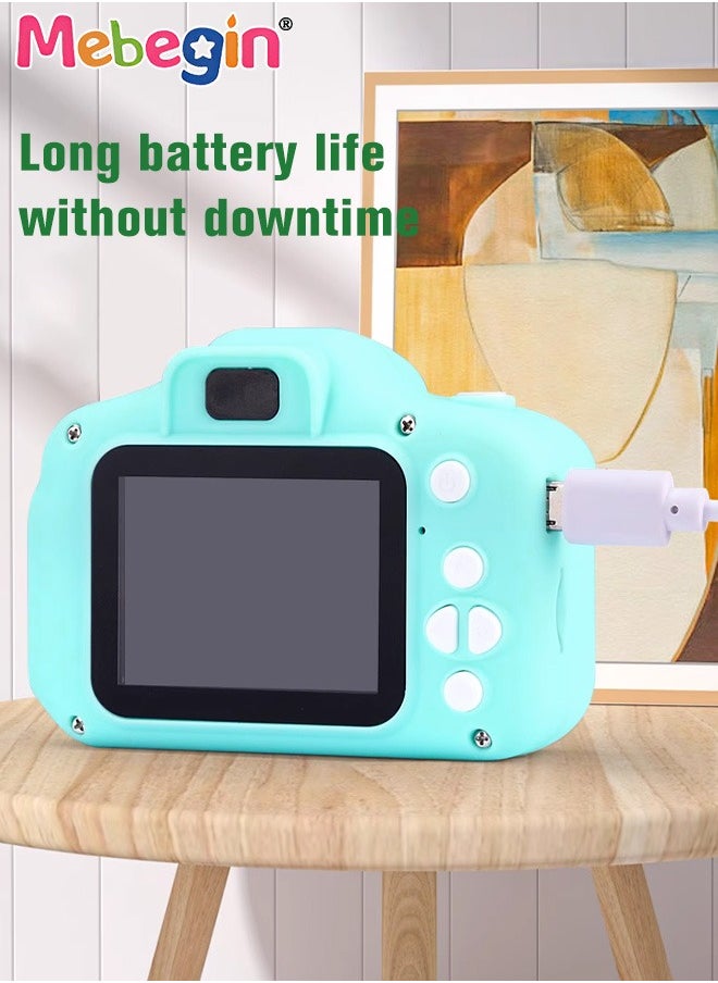 Dinosaur Shape Kids Toy Camera for Kids 1080P HD Toddler Digital Video Camera with 16G SD Card,Portable HD 48 Million Pixels Kids Selfie Camera Perfect Birthday Gifts Green