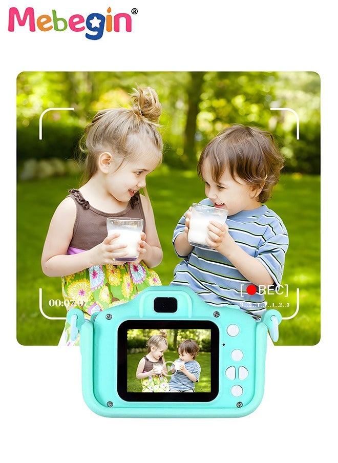 Dinosaur Shape Kids Toy Camera for Kids 1080P HD Toddler Digital Video Camera with 16G SD Card,Portable HD 48 Million Pixels Kids Selfie Camera Perfect Birthday Gifts Green