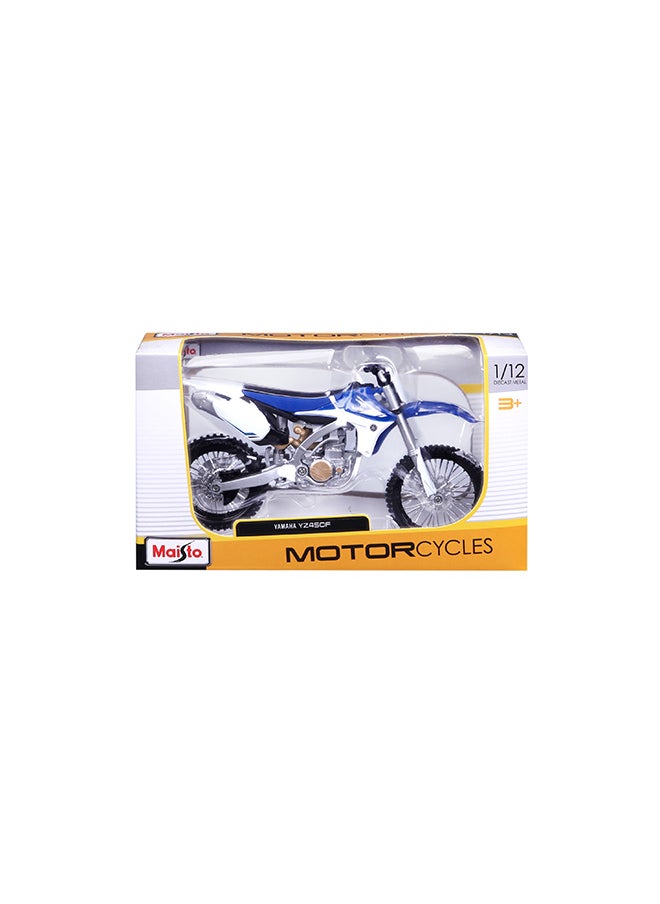 1:12 Motorcycles - Yamaha Yz45Of Blue Officially Licensed Scaled Replicas of Collectible Diecast Metal Models with Exquisite Interior & Exterior Detailing for All Ages