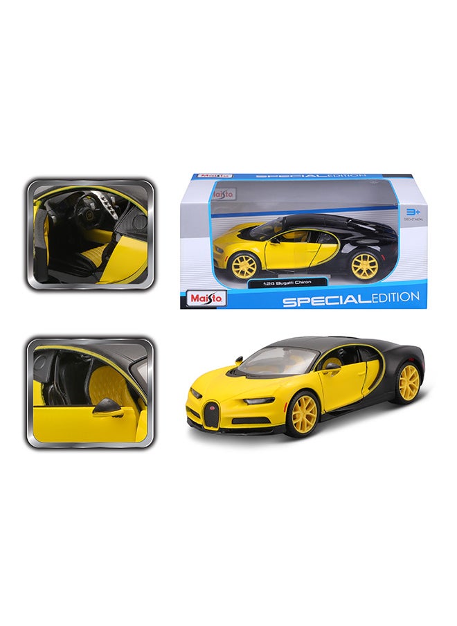 1:24 Sp. Ed. (B) - Bugatti Chiron - Yellow/Black Officially Licensed Scaled Replicas of Collectible Diecast Metal Models with Exquisite Interior & Exterior Detailing for All Ages