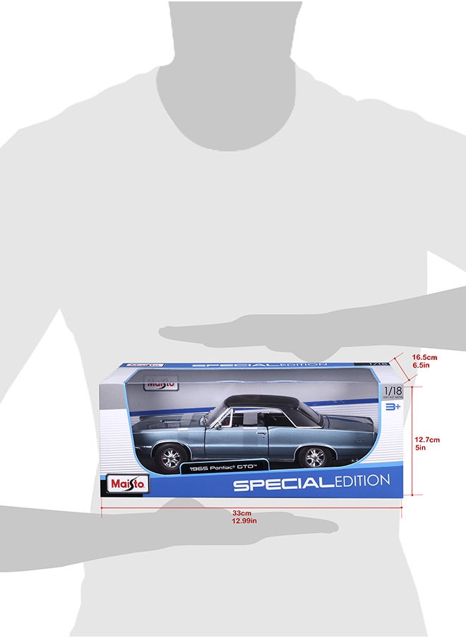 1:18 Sp. Ed. (A) - 1965 Pontiac Gto, Hurst Edition - Matte Blue Officially Licensed Scaled Replicas of Collectible Diecast Metal Models with Exquisite Interior & Exterior Detailing for All Ages