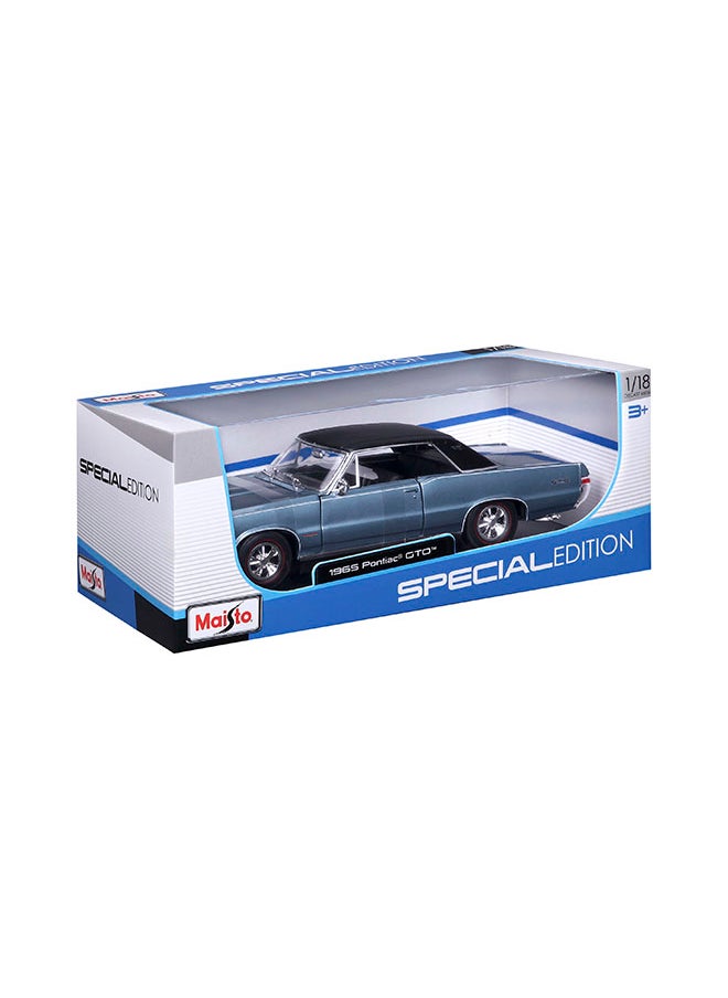 1:18 Sp. Ed. (A) - 1965 Pontiac Gto, Hurst Edition - Matte Blue Officially Licensed Scaled Replicas of Collectible Diecast Metal Models with Exquisite Interior & Exterior Detailing for All Ages