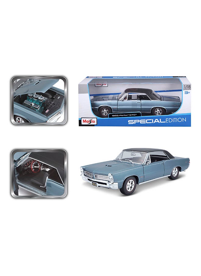 1:18 Sp. Ed. (A) - 1965 Pontiac Gto, Hurst Edition - Matte Blue Officially Licensed Scaled Replicas of Collectible Diecast Metal Models with Exquisite Interior & Exterior Detailing for All Ages