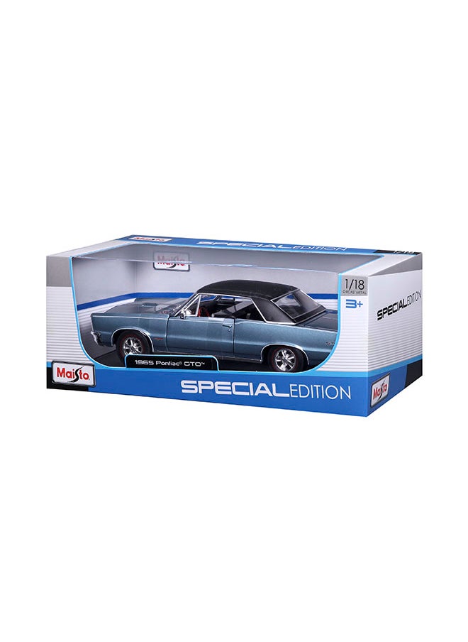 1:18 Sp. Ed. (A) - 1965 Pontiac Gto, Hurst Edition - Matte Blue Officially Licensed Scaled Replicas of Collectible Diecast Metal Models with Exquisite Interior & Exterior Detailing for All Ages